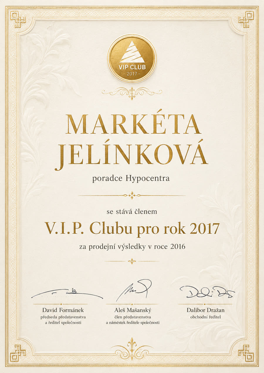 Certifikát 1